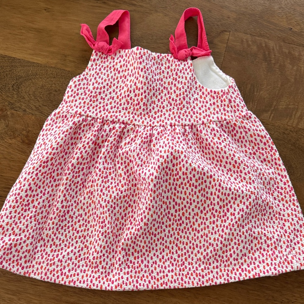 Zara baby Pink and White Polka Dot Dress 9-12 months